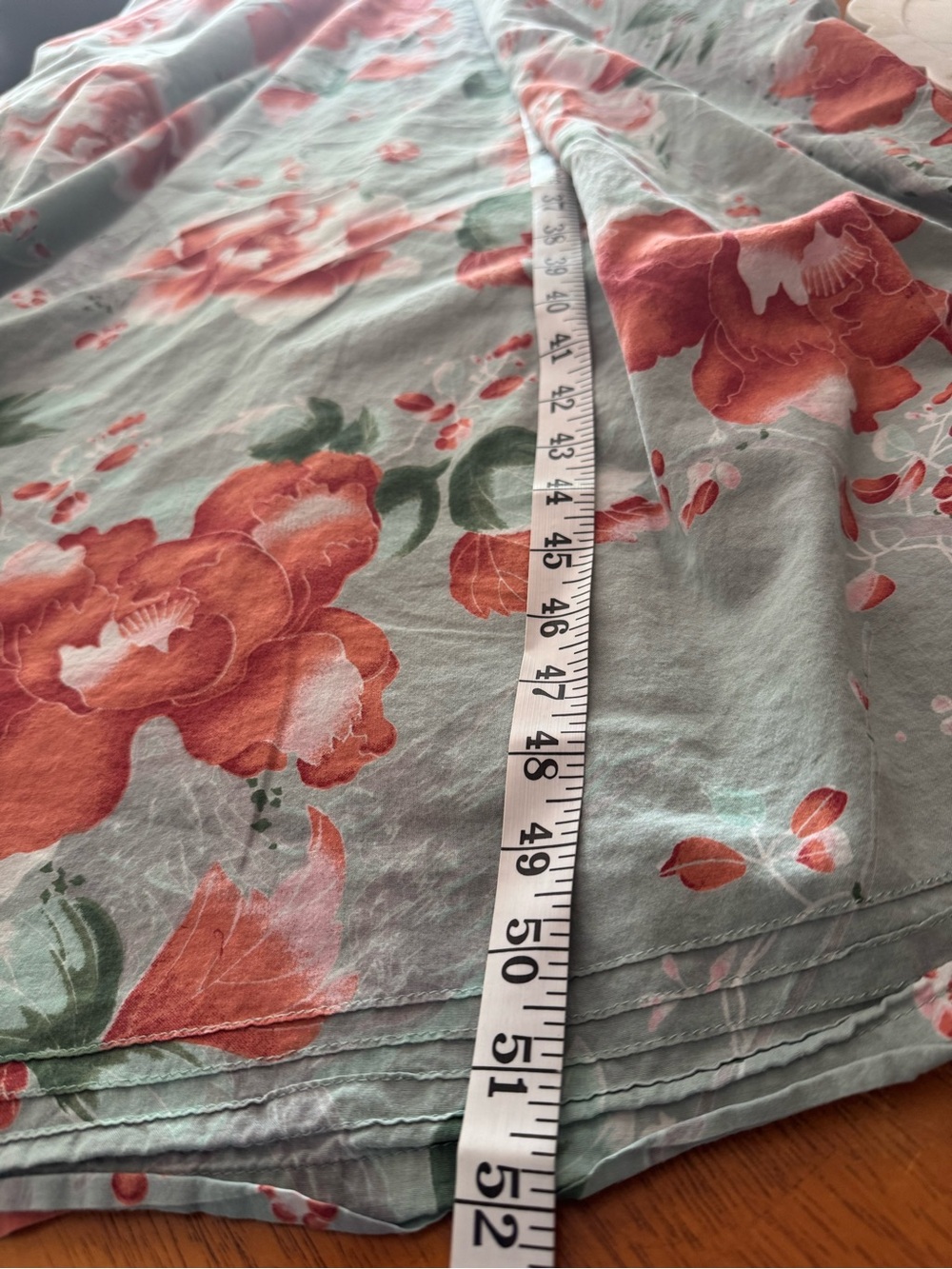 Soft Surroundings Floral Summer Lounge Dress in Mint with Coral Blooms Size 3X - Picture 8 of 11